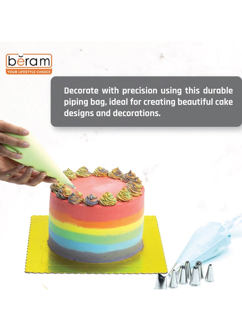 Beram 50 Pieces Clear Plastic Piping Bags, Pastry Bags, Icing Cones, Cake Decorating Tools, Disposable Fondant Storage Bags, Food-Grade, Reusable, Odourless  - Image 2