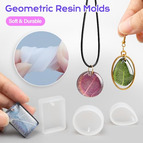 HeyClear 250g UV Resin kit -Crystal Clear, Hard UV Epoxy Resina para Manualidades Fast Curing Glue uv with Silicone Molds, Mat for Beginners Jewelry Making, DIY Crafts Art, Casting Coating - Image 3