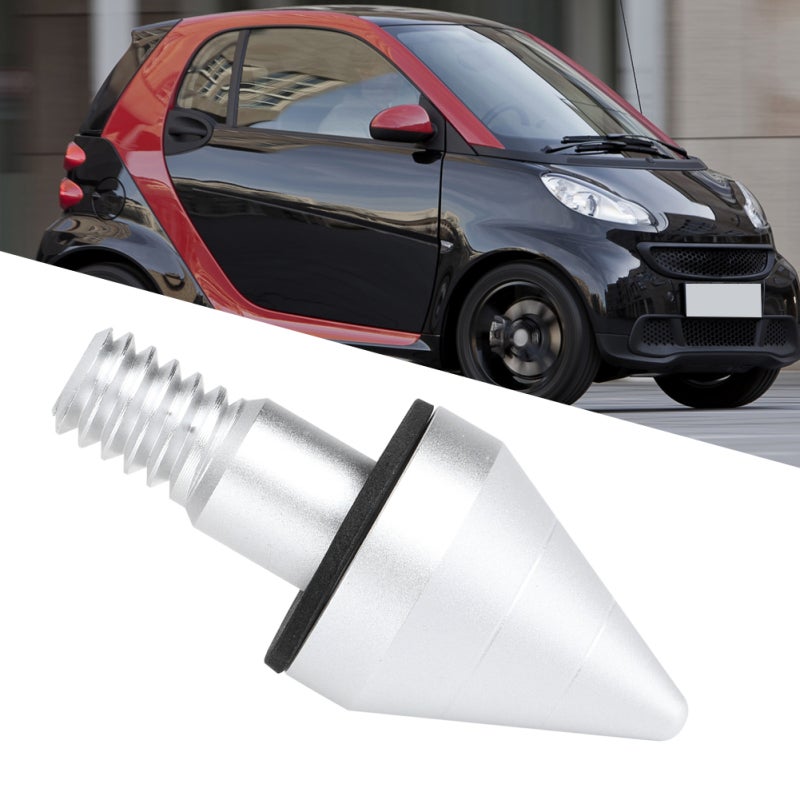 Rear Bumper Spike 2-Pack Silver Twist-On Car Bumper Nail Guard - Superior Aluminum Protector for Benz Smart - Image 5