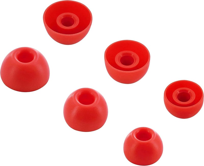 ALXCD Eartips Compatible with Beats Solo Buds, S/M/L 3 Sizes 6 Pairs Soft Silicon Earbuds Tips Replacement Ear Tips, Compatible with Beats Solo Buds 6 Pairs Transparent Red - Image 3