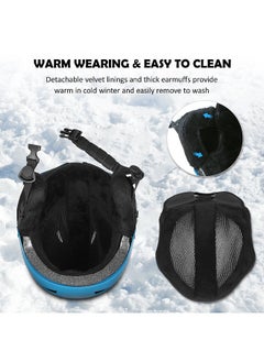 Snow Helmet with Detachable Earmuff Men Women Snowboard Helmet with Goggle Fixed Strap Safety Skiing Helmet Skiing Sports Helmet Black - pzsku/ZDD64CAACD94A64B0FF3CZ/45/_/1668601278/0546a7f1-ce3f-4450-9cf8-cf57b0d3a403