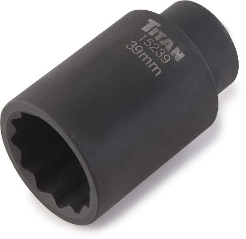 Titan 15239 39 mm 12 Drive 12 Point Axle Nut Socket