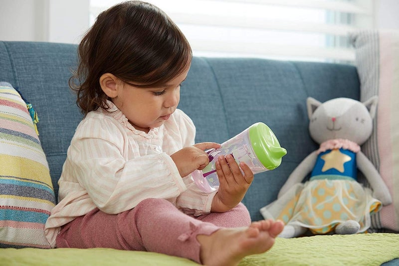 NUK Hard Spout Sippy Cup, Hide 'n Seek, Girls 2 Pack - Image 3