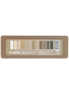 BYS 12 Shade Matte Eyeshadow Palette Tin Collection with Mirror, Double Ended Applicator and Blender, Nude and Smoke  - Image 4