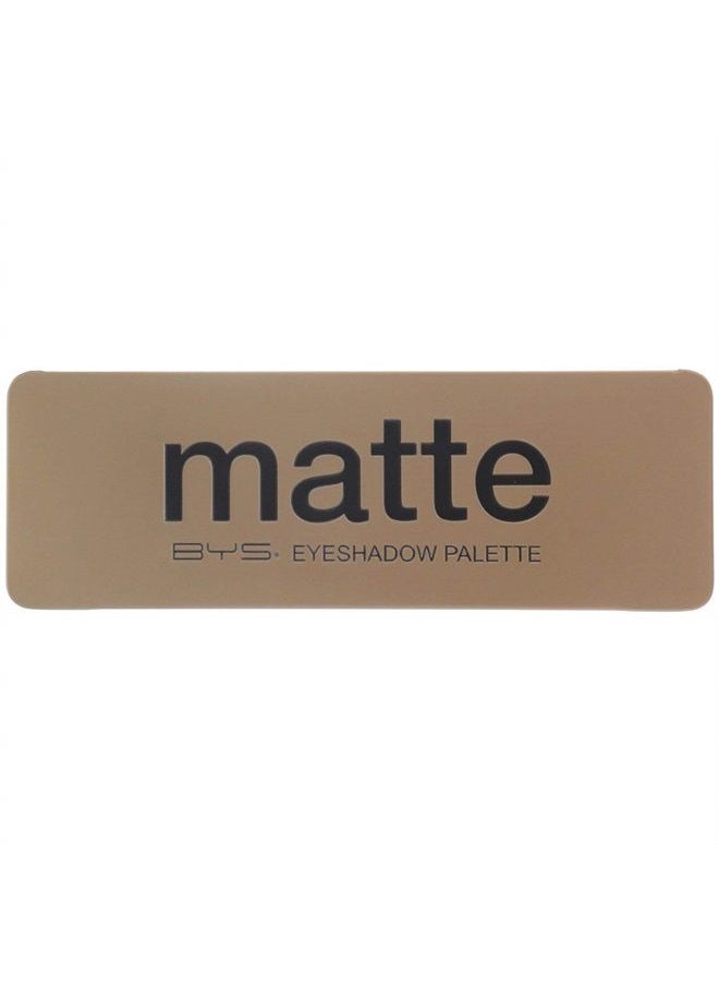 BYS - 12 Shade Matte Eyeshadow Palette Tin Collection with Mirror, Double Ended Applicator and Blender, Nude and Smoke - Image 1