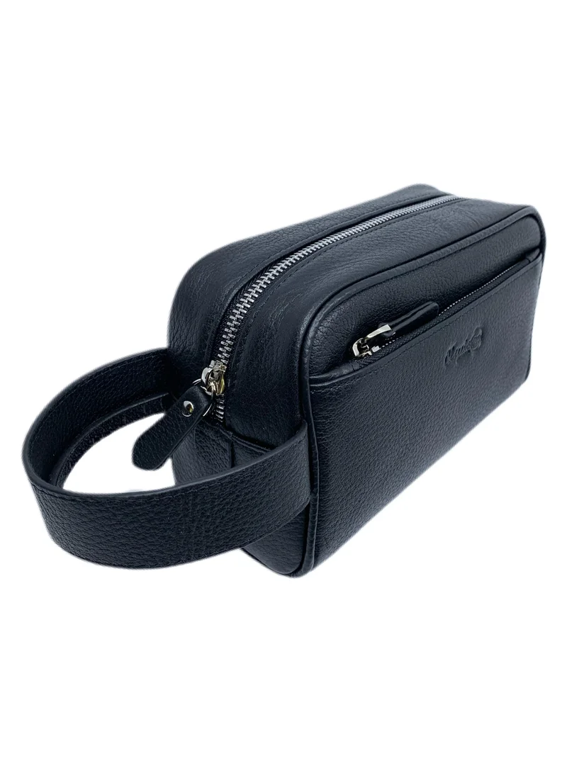 Classic Milano Classic Milano Leather Travel Toiletry Bag, Hand Bag, and Clutch Bag for Men and Women – Waterproof Travel Organizer, Spacious Cosmetic Case & Dopp Kit for Shaving, Makeup & Grooming Essentials