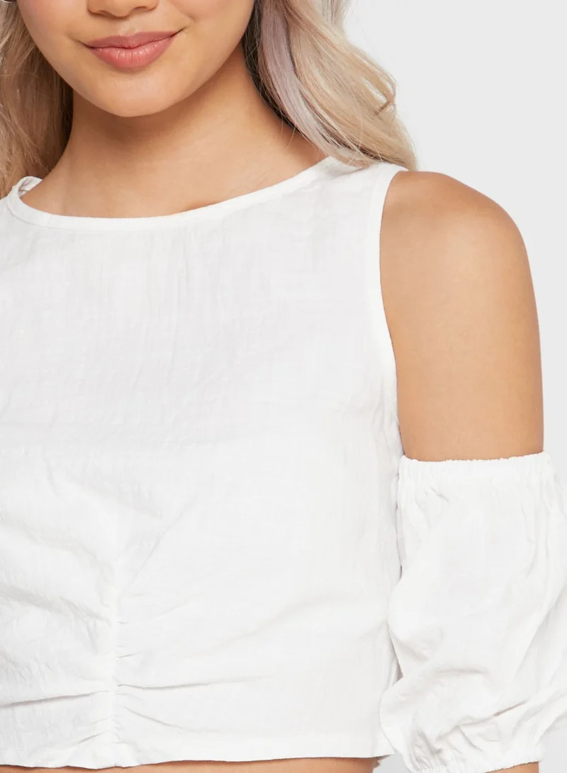 Ginger Cold Shoulder Top