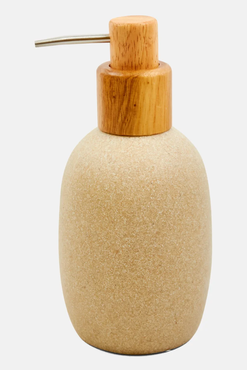 موي موتشو Stone-Coloured Soap Dispenser, Beige Combo