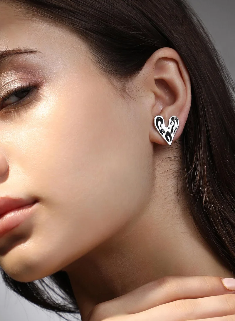 سوهي Women's The Dented-Coeur Stud Earrings