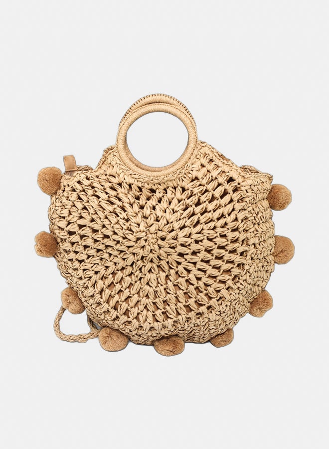 Glitter Women Beach\Summer Bag - Camel - Image 1