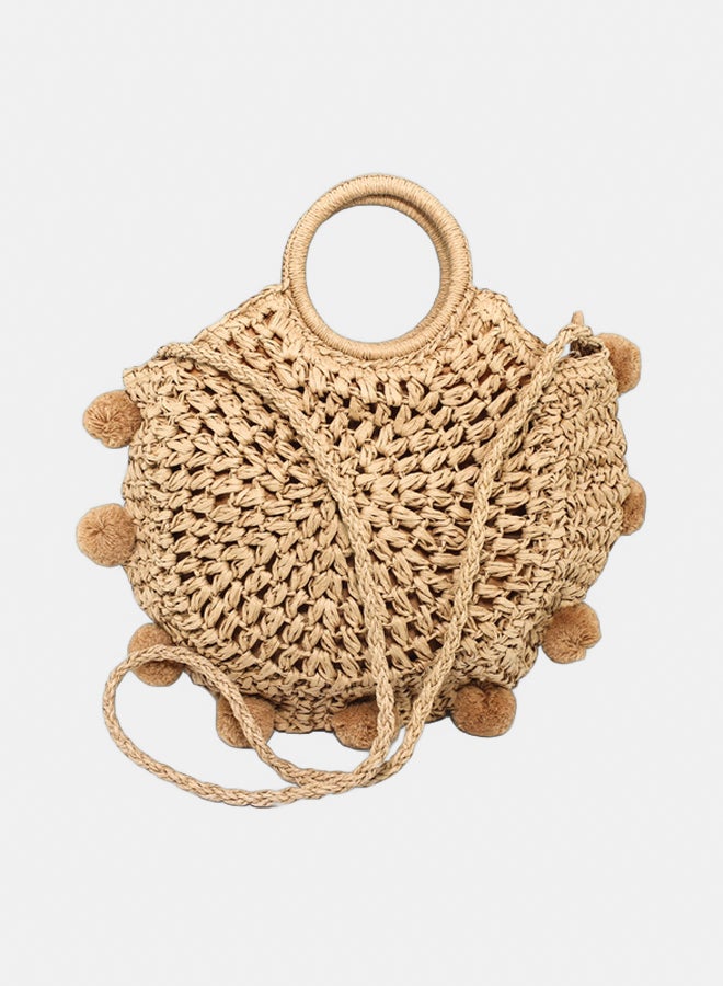 Glitter Women Beach\Summer Bag - Camel - Image 2