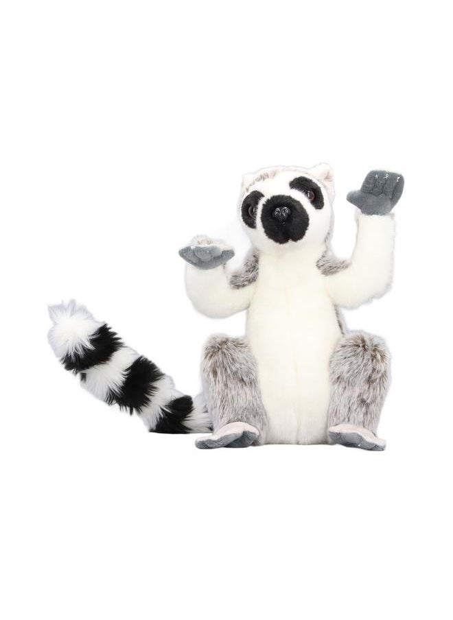 NIBEMINENT - Plush Lemur Toy Soft Realistic Soothe Hook And Loop Lovely Stuffed for Children - Image 1