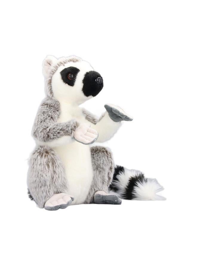 NIBEMINENT - Plush Lemur Toy Soft Realistic Soothe Hook And Loop Lovely Stuffed for Children - Image 1