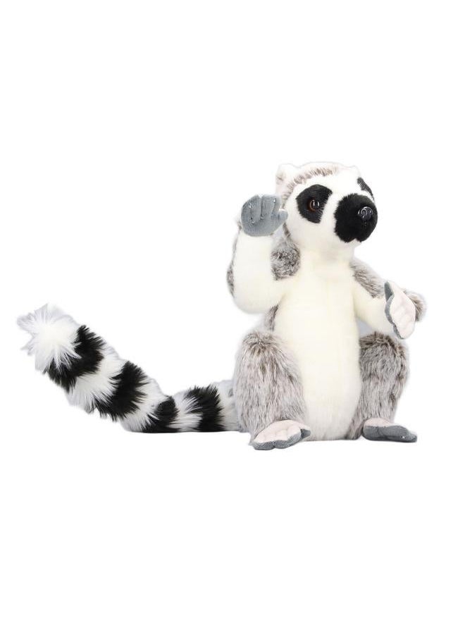 NIBEMINENT - Plush Lemur Toy Soft Realistic Soothe Hook And Loop Lovely Stuffed for Children - Image 1