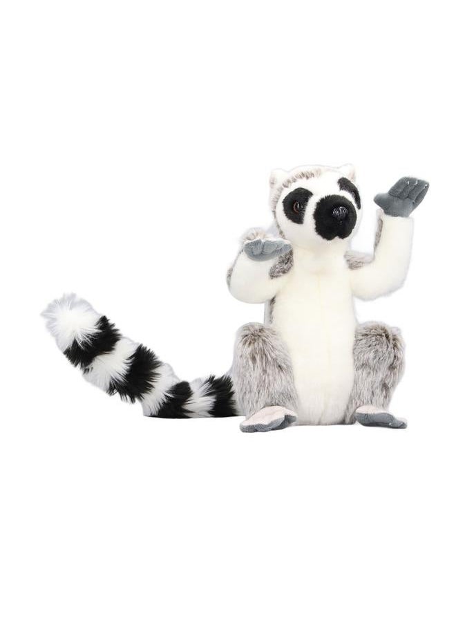 NIBEMINENT - Plush Lemur Toy Soft Realistic Soothe Hook And Loop Lovely Stuffed for Children - Image 1