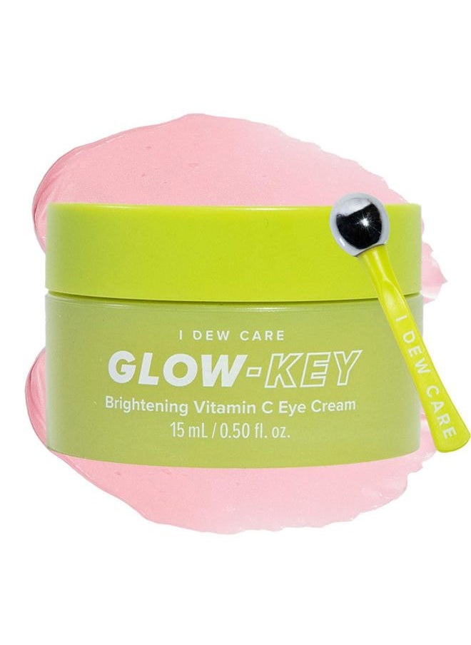 I DEW CARE Vitamin C Eye Cream & Roller Set - Glow-Key | Korean Skin Care, Dark Circles Reducer, Treatment with Hyaluronic Acid, Niacinamide, Cooling Eye Stick Ball, Anti Wrinkle Serum, 0.50 FL Oz  - Image 1