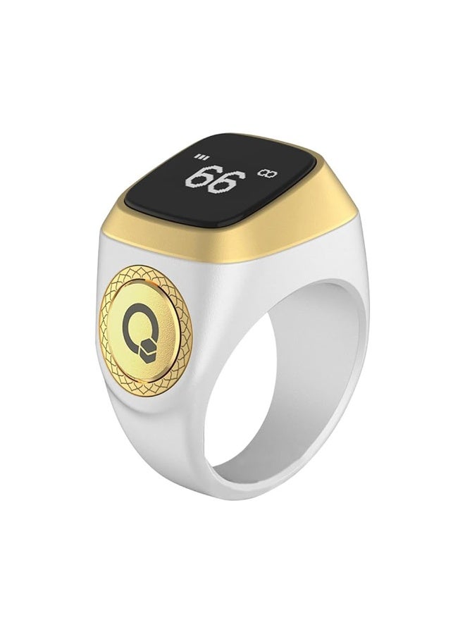 إيكيبلا ايقبلا خاتم تسبيح ذكي - مقاس 18مم - ابيض - Image 1