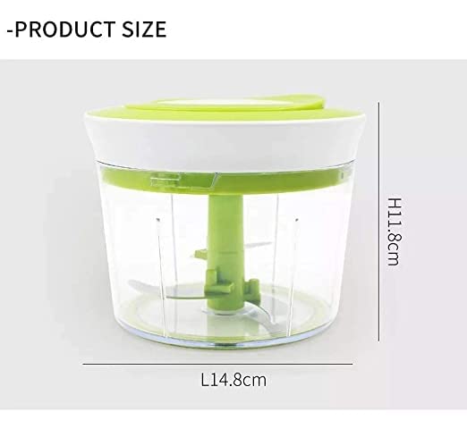KWQAP Plastic Pull Chopper Handy Quick Cutter 2 in 1 Vegetable Fruit Dryfruit Chopper Multipurpose Hand Meat Grinder Mixer Food Processor for Kitchen - Image 2