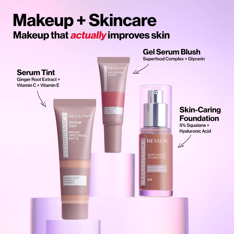 Revlon Illuminance Tinted Serum, Triple Hyaluronic Acid, Evens Out Skin Tone Over Time and Hydrates All Day, SPF 15, 209 Buff Beige, 0.94 fl oz. - Image 5
