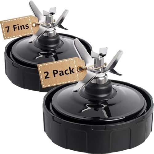 HUANSERA (2 Pack) 7 Fins Extractor Blade Assembly For Ninja Blender Blade Replacement, Blender Replacement Parts Compatible with Ninja Blenders Auto iQ BN401 BN751 BN801 BL450_30 BL642 BL682 NN102 - Image 1