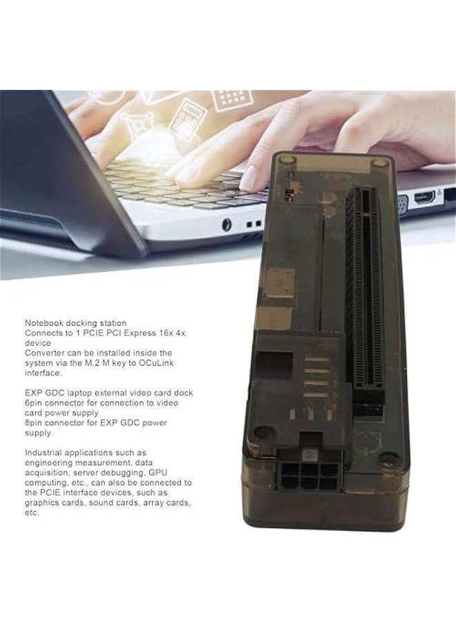 External GPU for Laptops, Independent Video Card Docking Station for PCIE M2 M Key to OCuLink 64GT EXP GDC Notebook