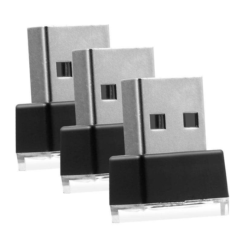 Mini USB Car LED Atmosphere Light Kit 3PCS Easy Install Interior Decorative Lamp - Image 2