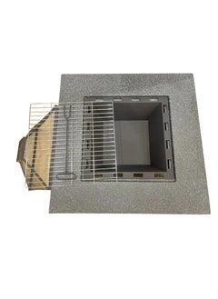 Albawadi Portable Outdoor Fire Pit BBQ Flame Grill Garden Stove Square Shape  - Image 3