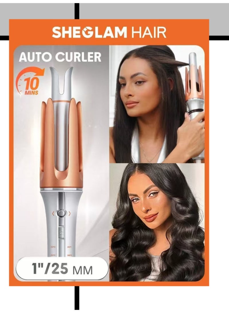SHEGLAM HAIR It-Curl One-Touch Instant Curler - 25mm Automatic Rotating Hair Curling Wand with Multiple Heat Settings - Fast & Easy DIY Styling - Image 2
