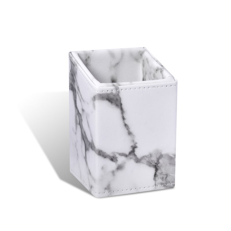 Generic Dustproof Makeup Brush Holder with Cover Bucket of Marble-No Placard 