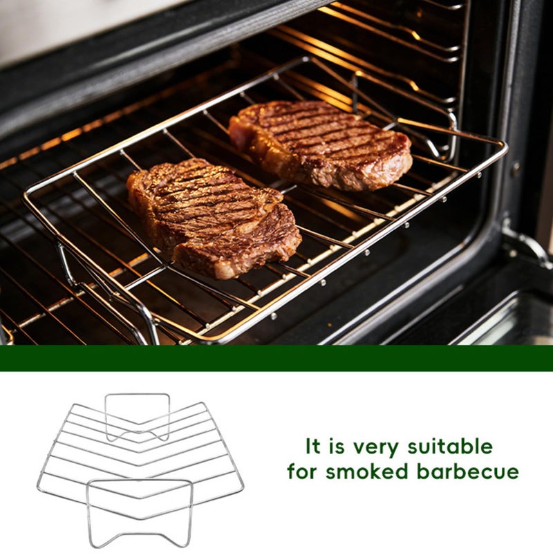 Heat Resistant Non Slip Rack for Baking Roasting Meat Outdoor BBQ Kitchen - Image 3