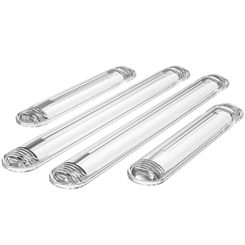 xuenair Clear Furniture Bumpers, Silicone Rubber Wall Protector from Chair Back, Adhesive Shower Door Bumpers for Cabinet Door Car Door Drawer Toilet Lid (2long2short,4) - Image 1