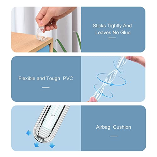 xuenair Clear Furniture Bumpers, Silicone Rubber Wall Protector from Chair Back, Adhesive Shower Door Bumpers for Cabinet Door Car Door Drawer Toilet Lid (2long2short,4) - Image 5