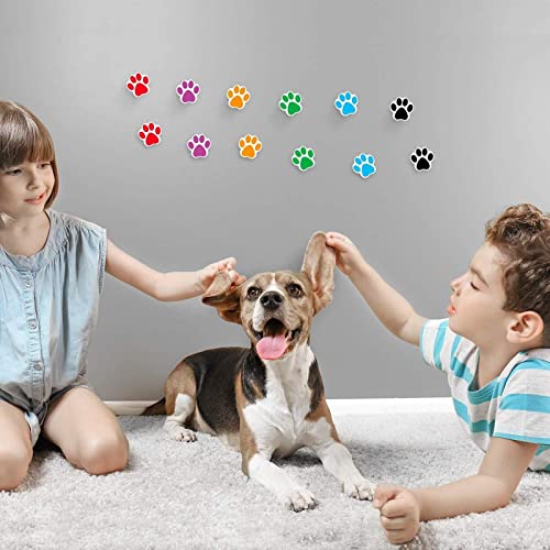 Citihomy Dog Paw Print Stickers Roll of 500 Pieces 1.5Inch Colorful Red Purple Black Cute Small Puppy Paw Labels Stickers for Kids DIY Decor Party Home Room Wall Water Bottles Floor Laptop Scrapbooking (color) - Image 5