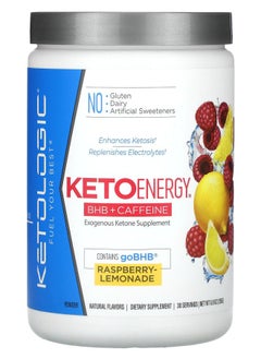 Ketologic Keto Energy BHB + Caffeine Raspberry-Lemonade 8.9 oz (255 g) 