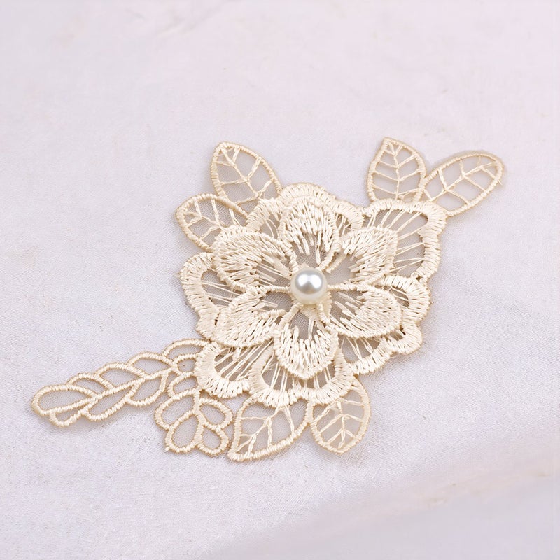 Upgraded 3D Double Layer Lace Flower Applique Fray Resistant No Loose Thread for Clothing - Image 2