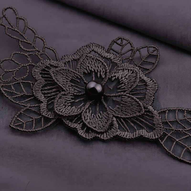 Upgraded 3D Double Layer Lace Flower Applique Fray Resistant No Loose Thread for Clothing - Image 4