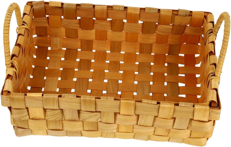 Garden Weave Storage Basket Rattan Handle Basket for Organizing Home Decorative Office Storage - Image 1