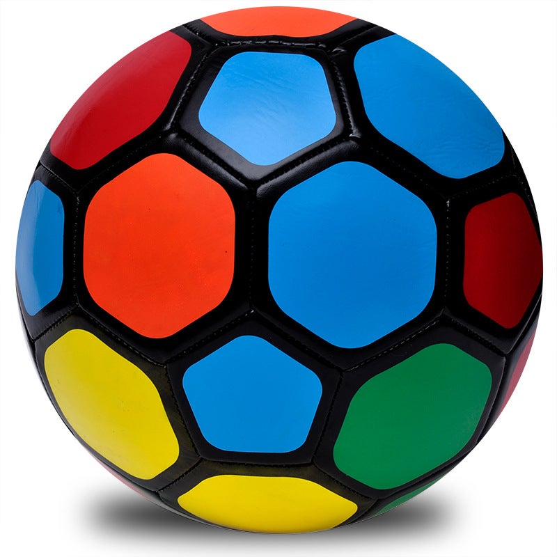 Generic Childrens Football No.4 Primary and Secondary School Students No.4 No.5 World Cup Training Competition Wear-resistant Explosion-proof Students Special for Senior High School Entrance Examination 5#Colorful football