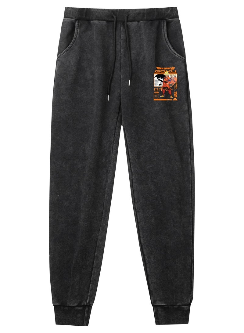 KUYING New Dragon Ball Casual Washed Vintage Pants - Image 1