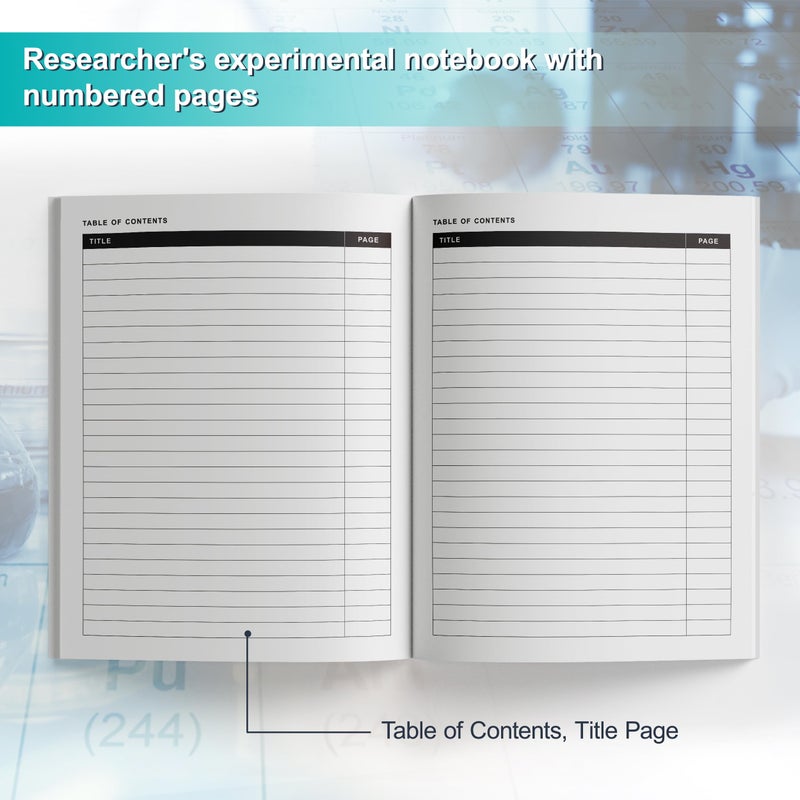 Yeplan Lab Notebook Chemistry Laboratory Notebook for Science Students and Researchers â€“ 105 Pages, 8.5 x 11 Inch â€“ Perfect Bound Composition Book for Scientific Experiments, and Research Documentation - Image 4