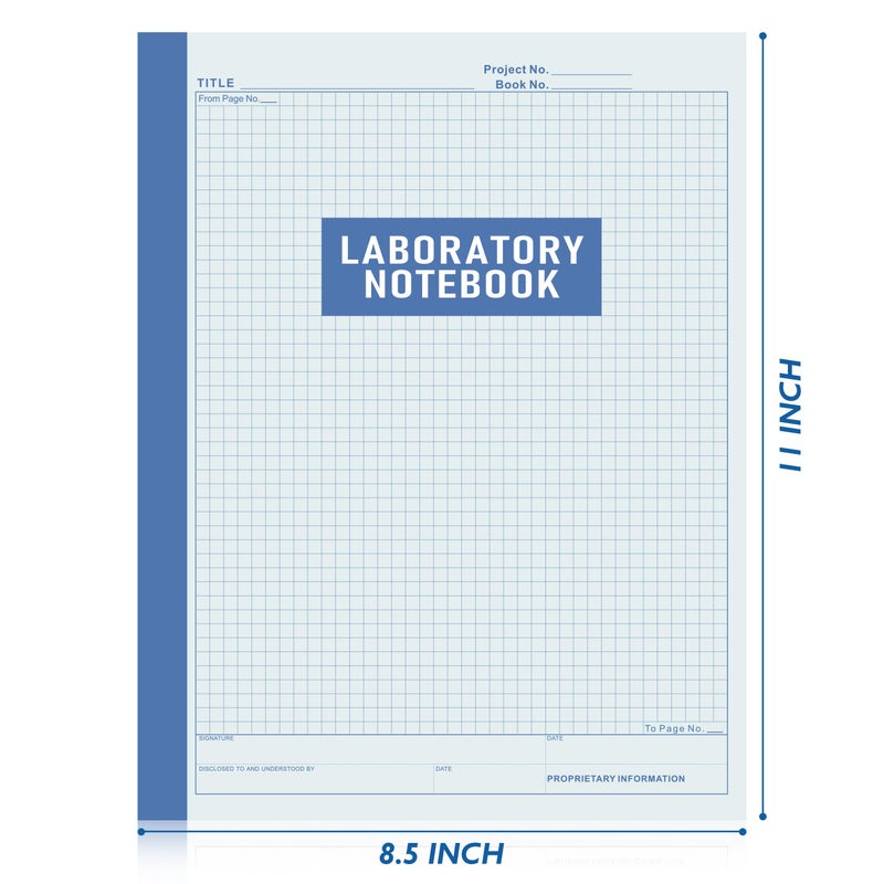 Yeplan Lab Notebook Chemistry Laboratory Notebook for Science Students and Researchers â€“ 105 Pages, 8.5 x 11 Inch â€“ Perfect Bound Composition Book for Scientific Experiments, and Research Documentation - Image 2