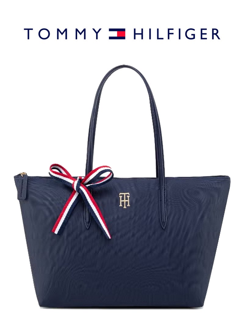 Tommy Hilfiger Denim Tommy Hilfiger Tote Bag for Women , Fashion Versatile Signature Tape Large Capacity Shoulder Bag Handbag for Travel, Work, Gym, - Image 1