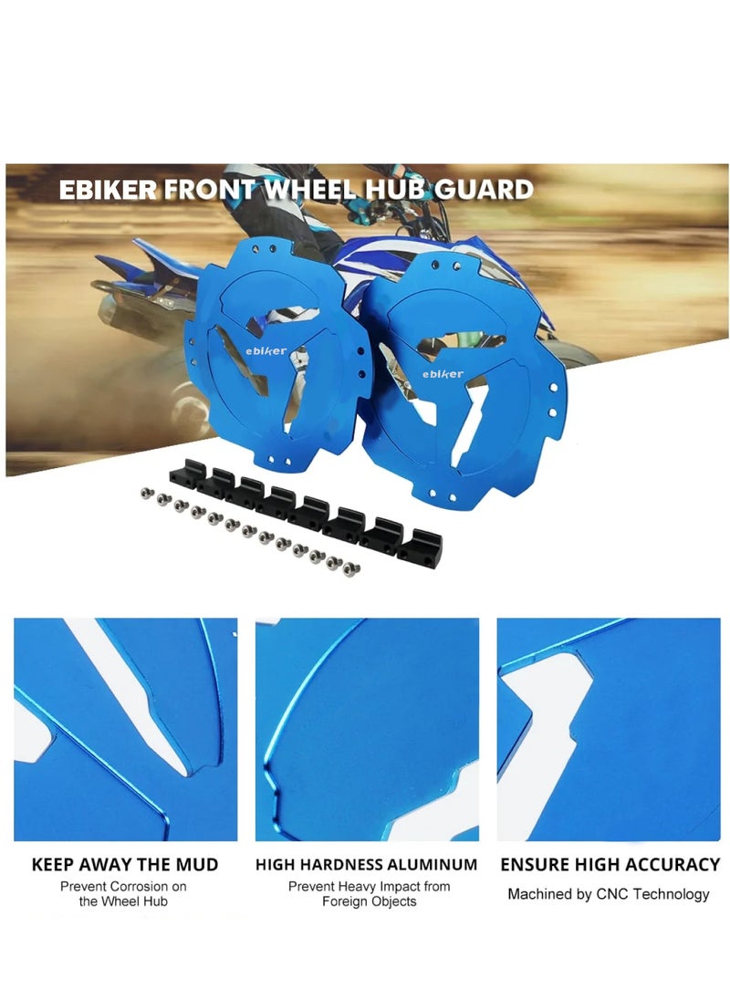 Blue Front Wheel Hub Guard Protector for Yamaha Raptor, 2 Pcs