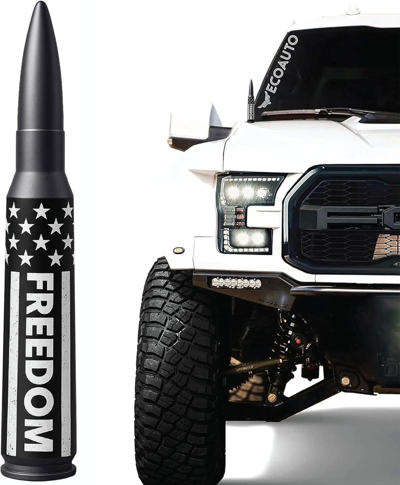 EcoAuto Badass Car Antenna Topper for Dodge Ram & Ford F150 F250 F350 Super Duty Ford Raptor Bronco Trucks - Anti-Theft Design-Radio Antenna Topper for Truck 1990 - Current (Freedom) Global upgraded economical craftsmanship - Image 1