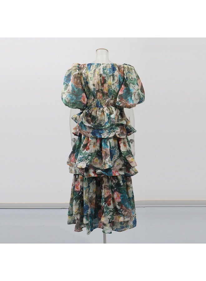 Madam Uniq Floral Ruffled Midi Dress - Image 4