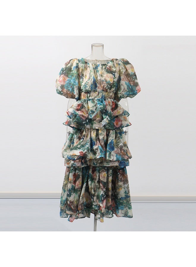 Madam Uniq Floral Ruffled Midi Dress - Image 3