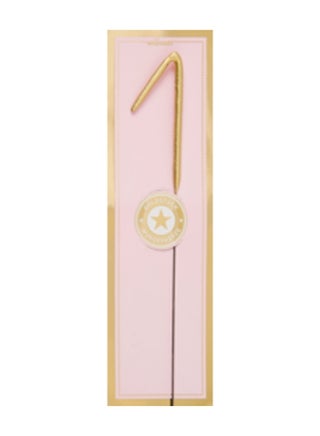 Gold Sparkler Candle - Number 1 - view 3