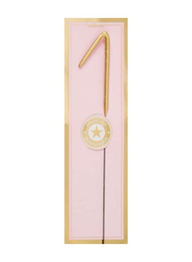 Wondercandle Gold Sparkler Candle - Number 1 - Image 3
