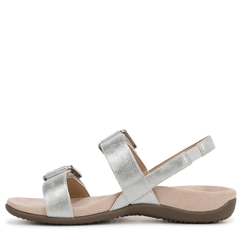 VIONIC Womens Reese Slingbacks Silver Met Synthetic Fabric 5 W - Image 2