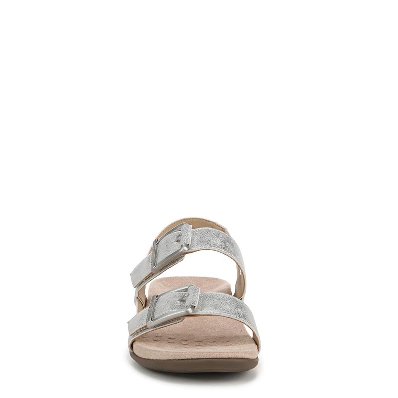 VIONIC Womens Reese Slingbacks Silver Met Synthetic Fabric 5 W - Image 4
